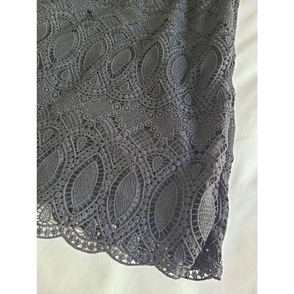 White House Black Market Lace Mini Dress Women's Size 4 Off The Shoulder Zipper - Picture 5 of 8